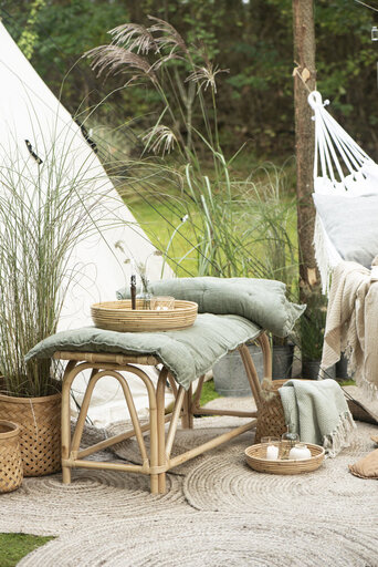 Impressionen zu IB Laursen Gartenbank aus Rattan, Bild 1