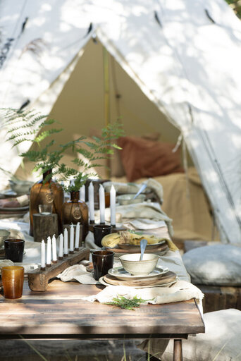 Impressionen zu IB Laursen Falttisch mit Holztischplatte und Metallgestell UNIKA, Bild 2