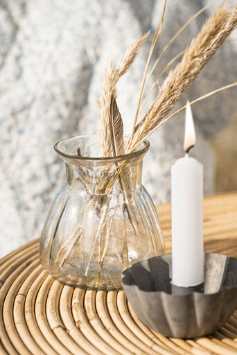 Impressionen zu IB Laursen Glas-Vase mit breiten Rillen mundgeblasen, Bild 1