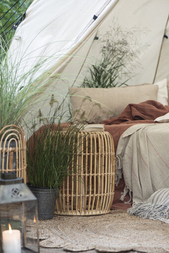 Impressionen zu IB Laursen Hocker rund aus Rattan, Bild 4
