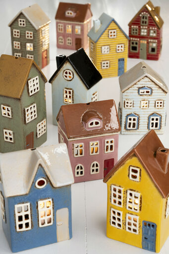 Impressionen zu IB Laursen Keramik Haus für Teelicht Thorshavn gelb, Bild 1