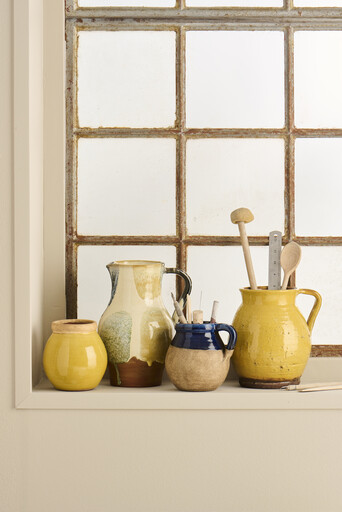 Impressionen zu IB Laursen Keramik Vase mit Henkel naturfarbig Avignon, Bild 8