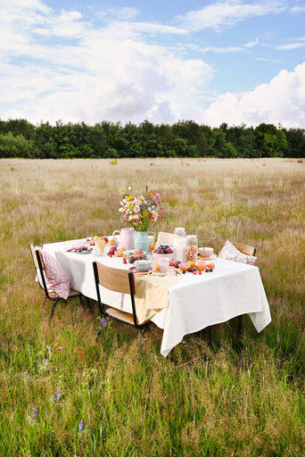 Impressionen zu IB Laursen Kissenbezug Ava Coral Almond mit Blumen, Bild 1