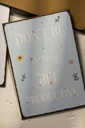 Impressionen zu IB Laursen Metallschild Don't be beezy bee productive, Bild 1