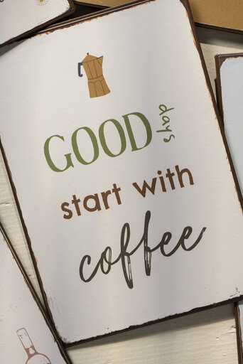 Impressionen zu IB Laursen Metallschild Good days start with Coffee, Bild 1