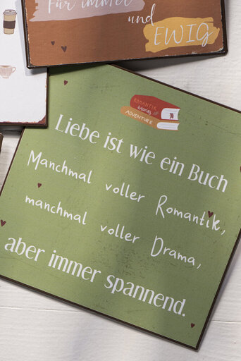 Impressionen zu IB Laursen Metallschild Liebe ist wie ein Buch, Bild 1