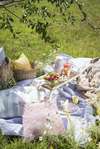 Impressionen zu IB Laursen Quilt malva mit weissen und gelben Blumen, Bild 5