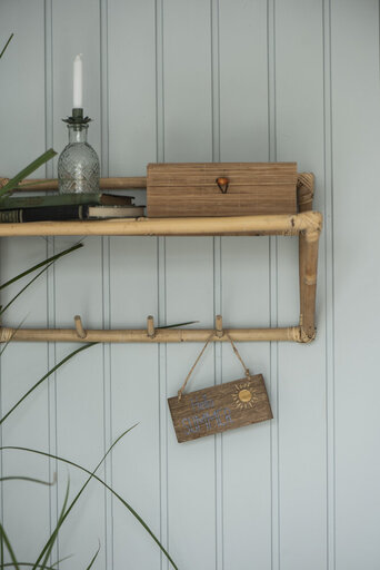 Impressionen zu IB Laursen Regal aus Rattan mit 3 Haken, Bild 2