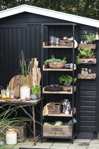 Impressionen zu IB Laursen Regal mit 5 Ablagen und abnehmbaren Holztabletts Brooklyn, Bild 3