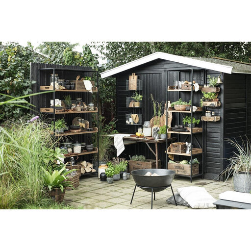 Impressionen zu IB Laursen Regal mit 5 Ablagen und abnehmbaren Holztabletts Brooklyn, Bild 1