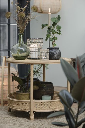 Impressionen zu IB Laursen Runder Rattan Tisch mit Ablage, Bild 2
