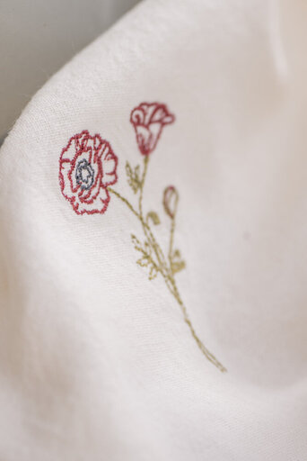 Impressionen zu IB Laursen Stoffserviette Flora mit aufgestickten Blumen, Bild 8