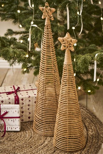 Impressionen zu IB Laursen Tannenbaum aus Rattan mit Stern, Bild 1