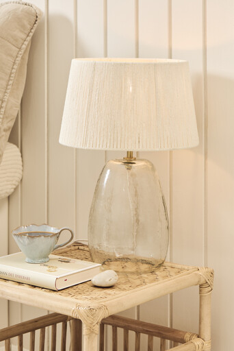 Impressionen zu IB Laursen Tischlampe Congo Glas mit Juteschirm, Bild 1