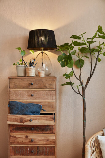 Impressionen zu IB Laursen Tischlampe Kairo Glas mit Juteschirm, Bild 1