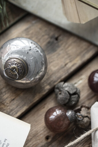 Impressionen zu Ib Laursen Weihnachtskugel bubbled Glas zwiebelförmig, Bild 6