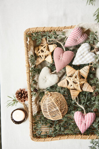 Impressionen zu IB Laursen Weihnachtskugel Rattan, Bild 1
