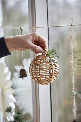 Impressionen zu IB Laursen Weihnachtskugel Rattan, Bild 2