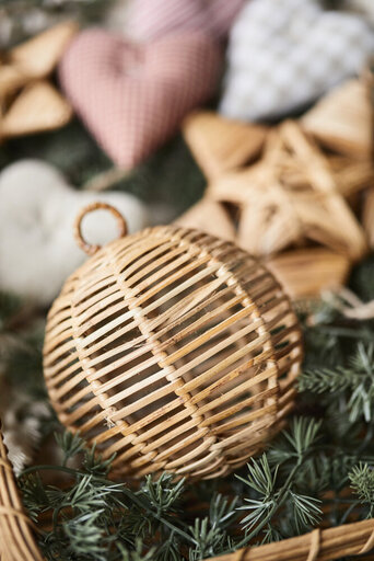 Impressionen zu IB Laursen Weihnachtskugel Rattan, Bild 3