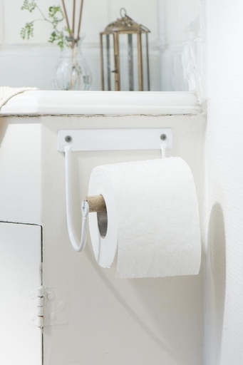Impressionen zu IB Laursen Toilettenpapierhalter aus Metall mit Holzrolle, Bild 2