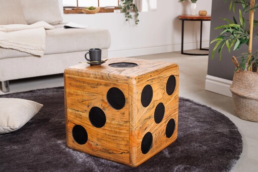 Impressionen zu Invicta Interior Beistelltisch, Hocker Cube Würfel, Bild 1