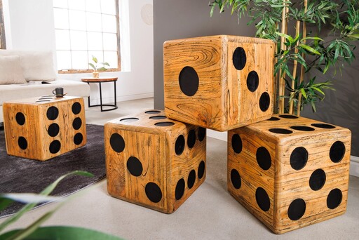 Impressionen zu Invicta Interior Beistelltisch, Hocker Cube Würfel, Bild 2