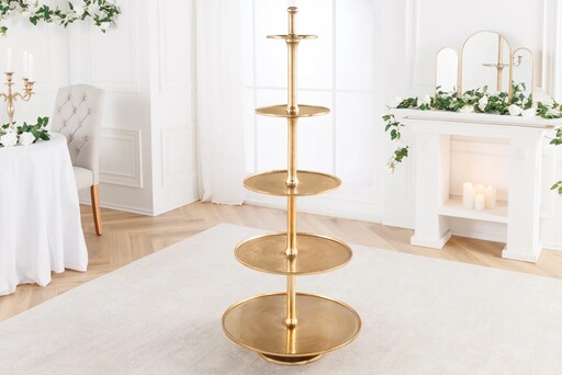 Impressionen zu Invicta Interior Etagere Abstract 150cm gold, 5 Ebenen, Bild 1