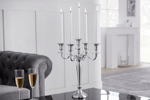 Impressionen zu Invicta Interior Kerzenständer Modern Barock 5-armig silber, Bild 2