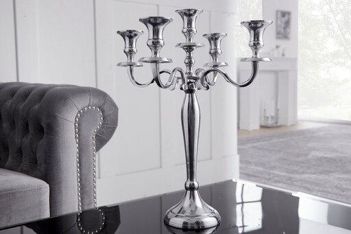 Impressionen zu Invicta Interior Kerzenständer Modern Barock 5-armig silber, Bild 3