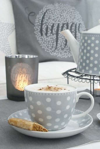 Impressionen zu Krasilnikoff Krasilinikoff Tasse mit Untertasse Dots, Bild 1