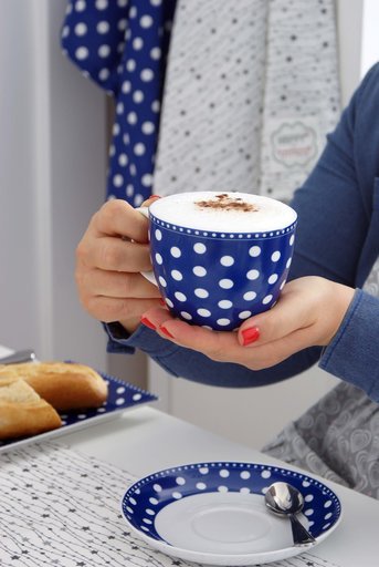 Impressionen zu Krasilnikoff Krasilinikoff Tasse mit Untertasse Dots, Bild 2