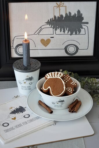 Impressionen zu Krasilnikoff Becher Happy Mug Driving Home for Christmas, Bild 1