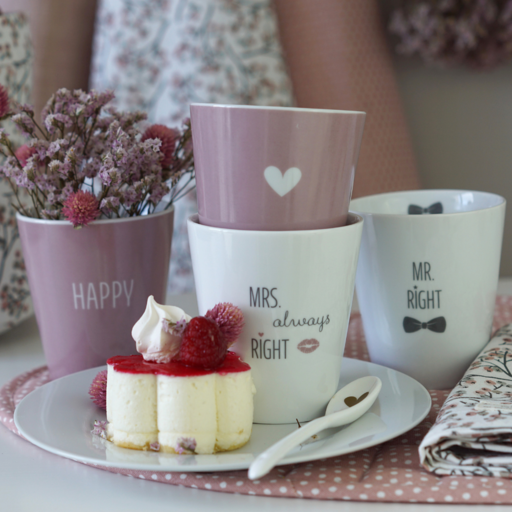 Impressionen zu Krasilnikoff Becher Happy Mug Mrs always right Kiss, Bild 1