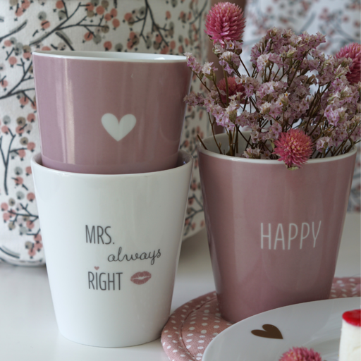 Impressionen zu Krasilnikoff Becher Happy Mug Mrs always right Kiss, Bild 2