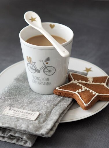 Impressionen zu Krasilnikoff Happy Mug Becher Riding Home for Christmas, Bild 2