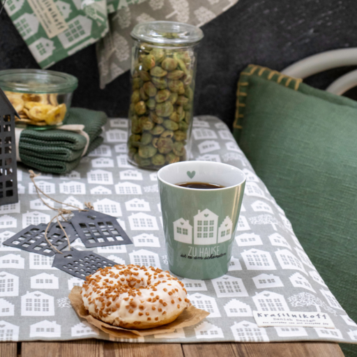 Impressionen zu Krasilnikoff Happy Mug Becher, Zu Hause ist es am schönsten, Bild 1