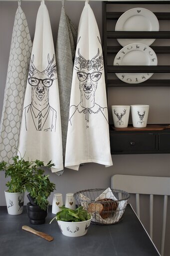 Impressionen zu Krasilnikoff Happy Mug Hipster Deer aus Porzellan, Bild 2