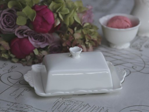 Impressionen zu Chic Antique Provence Butterdose Porzellan, Bild 1