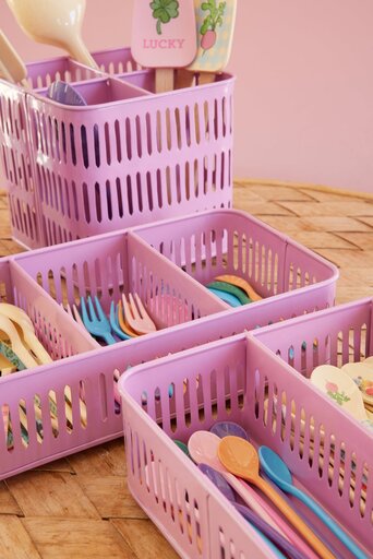 Impressionen zu RICE Besteck Korb aus Metall, pink, Bild 2