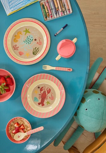 Impressionen zu RICE Melamin Babylöffel und -gabel Ocean Print, Bild 3