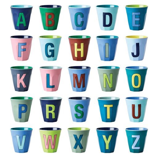 Impressionen zu RICE Melamin Becher Buchstaben, Bild 1