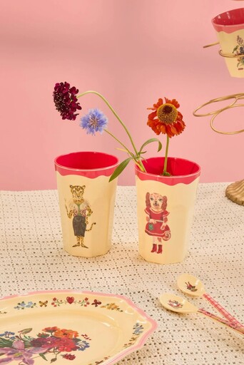 Impressionen zu RICE Melamin Hohe Becher Nathalie Lété 2er Pack, Bild 1