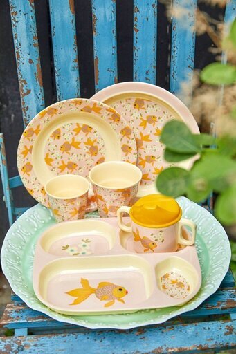 Impressionen zu RICE Melamin Schnabeltasse Goldfish Print, Bild 1