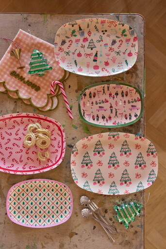 Impressionen zu RICE Melamin Teller, Servierplatte Candy Cane, Bild 1