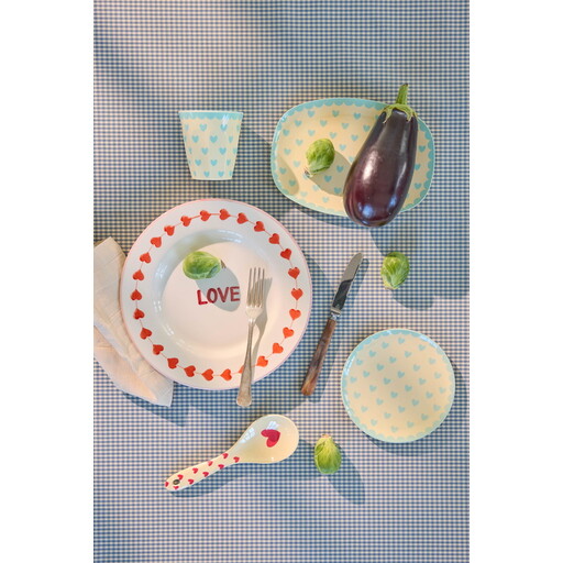 Impressionen zu RICE Melamin Teller rechteckig Hearts Print, Bild 1