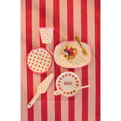 Impressionen zu RICE Melamin Teller rechteckig Hearts Print, Bild 2