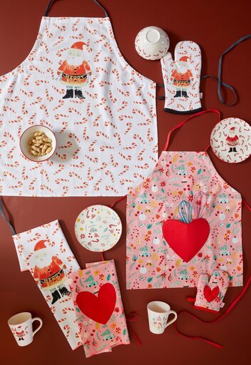 Impressionen zu RICE Ofenhandschuh Santa and Candy Cane aus Baumwolle, Bild 1