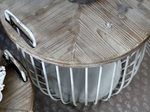 Impressionen zu Chic Antique Shabby Sofatisch mit Holzdeckel 2er Set, Bild 5