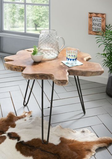 Impressionen zu skandeko Unikat Couchtisch mit Tischplatte aus Teak, Bild 1
