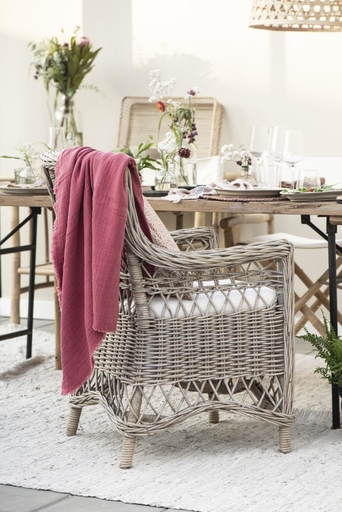 Impressionen zu IB Laursen Stuhl aus Rattan mit Kissen, Bild 2